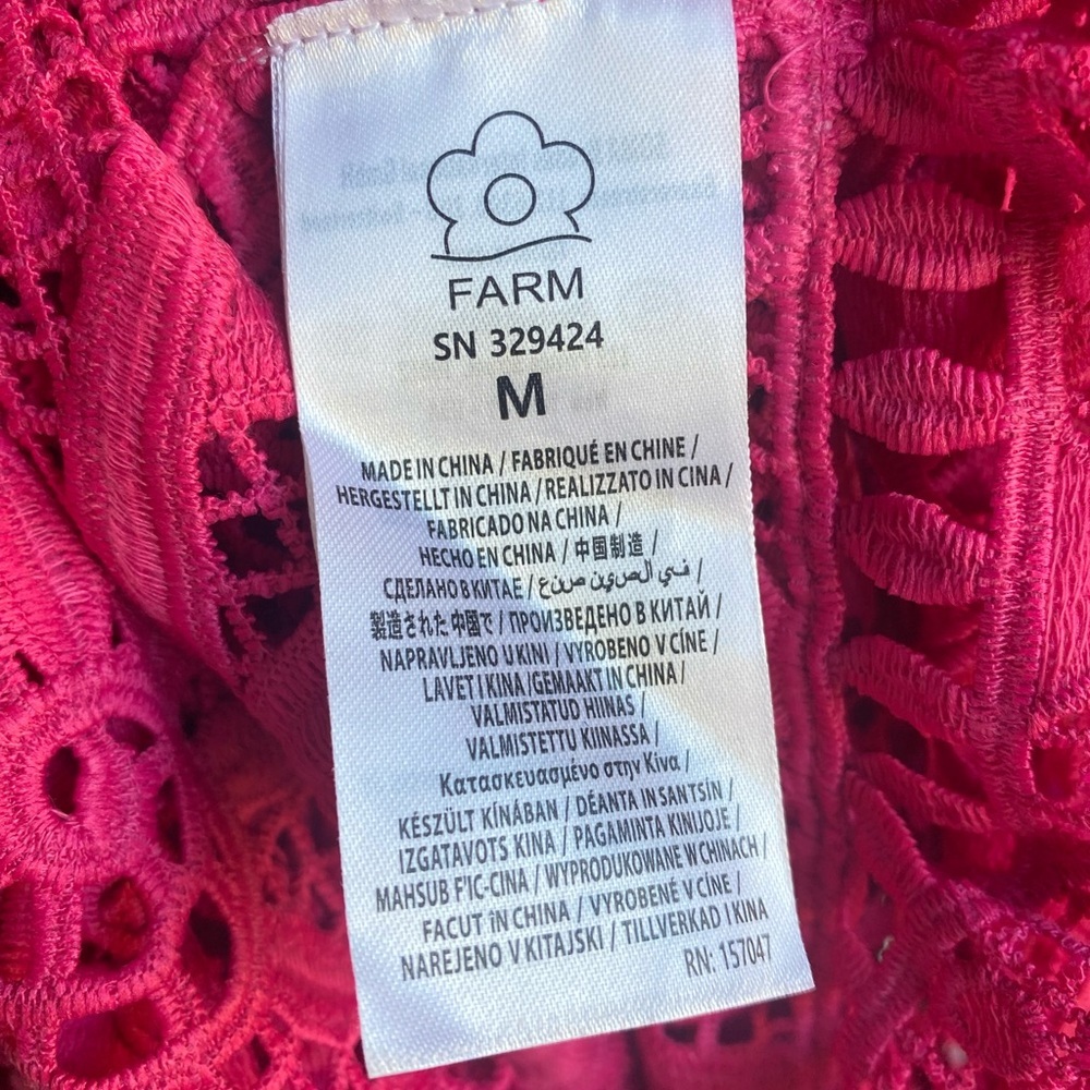 New Farm Rio Pink Guipire Eyelet Maxi Dress - Picture 12 of 14